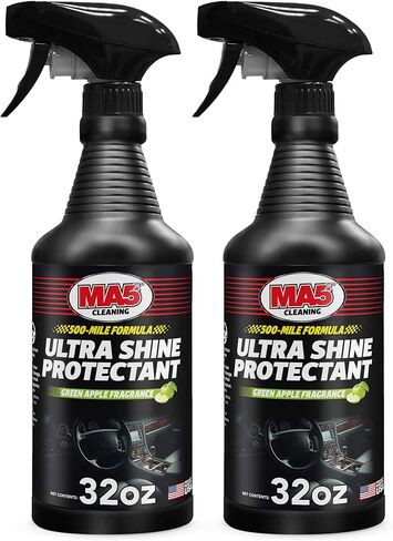 MA5X Ultra Shine Protectant | Car Interior Cleaner | Multi-Surface Car Interior Protectant with Green Apple Scent | UV Resistant | 32oz Spray Bottle | Pack of 1 in Kuwait