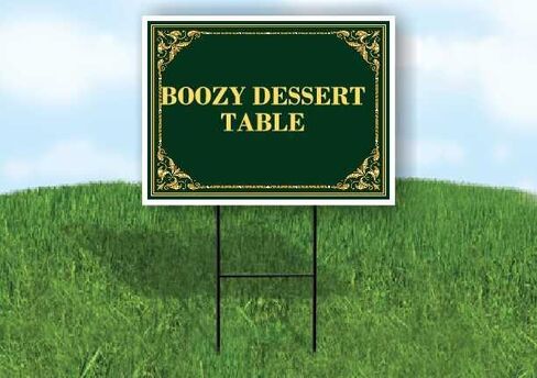 Boozy Dessert Table St. Patrick'S Day Irish Clover Fancy Gold Up Arrows A-Frame Single Sided 23x23 in. sign in Kuwait