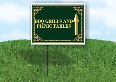 Bbq Grills And Picnic Tables St. Patrick'S Day Irish Clover Fancy Gold Up Arrows A-Frame Single Sided 23x23 in. sign in Saudi Arabia