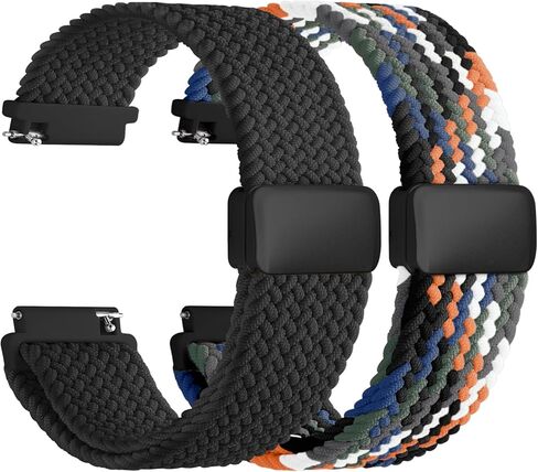 Fullmosa Magnetic Watch Braided Bravide Bands - 20mm 22mm Quick Freeg Breedband ، حلقة منفردة نايلون ممتدة متوافقة مع الساعات التقليدية والذكية للرجال نساء in Saudi Arabia