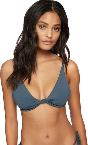 O'NEILL Womens Swim Saltwater Solids Pismo Bralette Bikini Top, Slate, M in Saudi Arabia