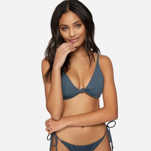 O'NEILL Womens Swim Saltwater Solids Pismo Bralette Bikini Top, Slate, M in Saudi Arabia