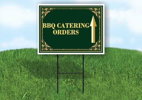 Bbq Catering Orders St. Patrick'S Day Irish Clover Fancy Gold Directional Arrows A-Frame Double Sided 23x23 in. sign in Saudi Arabia