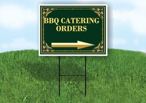 Bbq Catering Orders St. Patrick'S Day Irish Clover Fancy Gold Directional Arrows A-Frame Double Sided 23x23 in. sign in Saudi Arabia