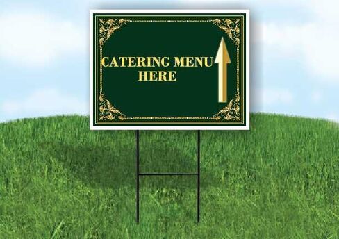 Catering Menu Here St. Patrick'S Day Irish Clover Fancy Gold Directional Arrows A-Frame Double Sided 23x23 in. sign in Saudi Arabia