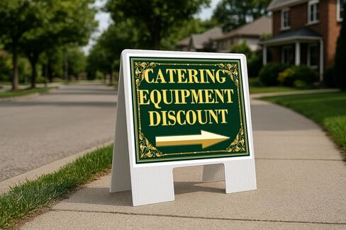 Catering Equipment Discount St. Patrick'S Day Irish Clover Fancy Gold Directional Arrows A-Frame Double Sided 23x23 in. sign in Saudi Arabia