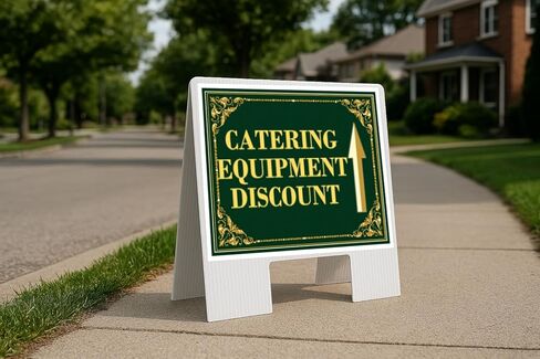 Catering Equipment Discount St. Patrick'S Day Irish Clover Fancy Gold Directional Arrows A-Frame Double Sided 23x23 in. sign in Saudi Arabia