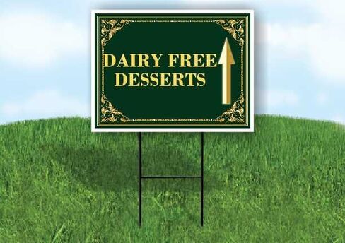 Dairy Free Desserts St. Patrick'S Day Irish Clover Fancy Gold Directional Arrows A-Frame Double Sided 23x23 in. sign in Kuwait