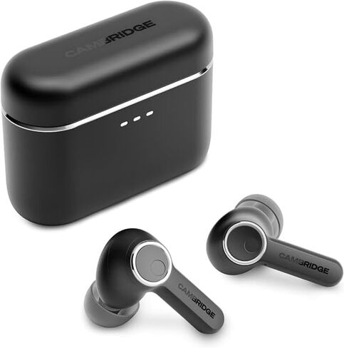 Cambridge Audio Melomania A100 Earbuds - in Ear True Wireless Headphones with Adaptive Active Noise Cancelling, aptX Lossless Bluetooth, Up to 39 Hour Battery Life with Charging Case - Black in Kuwait