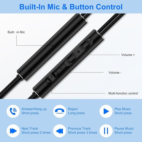 USB C Noise Canceling Earbuds with Microphone & Volume Control Earphones for iPhone 16 Pro Max/16, Type C Wired Earbud Semi in Ear Headphones for Samsung Galaxy S25 Ultra S24 FE S23 A56 Z Fold 7 in Kuwait