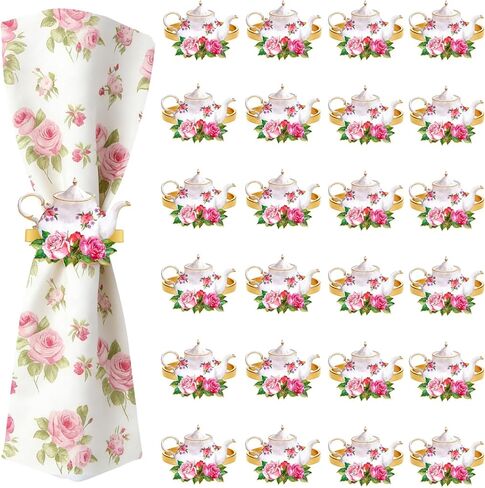 50PCS Western Party Decorations Cowboy Boot Napkin Rings Rustic Farmhouse Western Napkin Holder Metal Tissue Rings Buckles Cowboy Birthday Party Supplies in Saudi Arabia