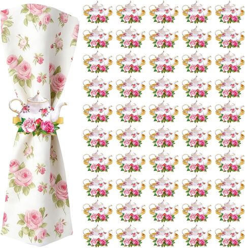 50PCS Western Party Decorations Cowboy Boot Napkin Rings Rustic Farmhouse Western Napkin Holder Metal Tissue Rings Buckles Cowboy Birthday Party Supplies in Saudi Arabia