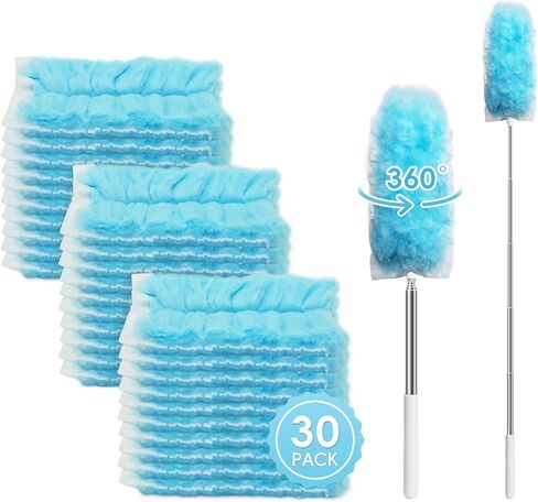 360 Dusters Refills for Swiffer Duster with 2 Extendable Upgrade Handles(30 Count) in Saudi Arabia