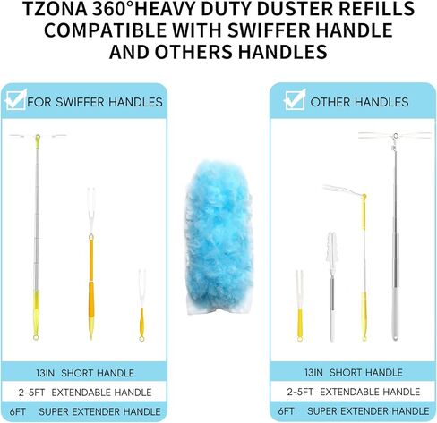 360 Dusters Refills for Swiffer Duster with 2 Extendable Upgrade Handles(30 Count) in Saudi Arabia