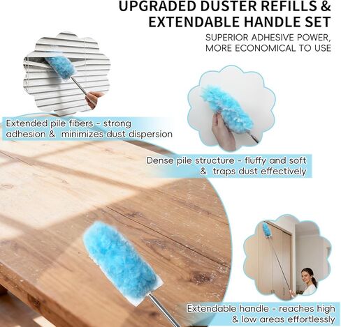 360 Dusters Refills for Swiffer Duster with 2 Extendable Upgrade Handles(30 Count) in Saudi Arabia
