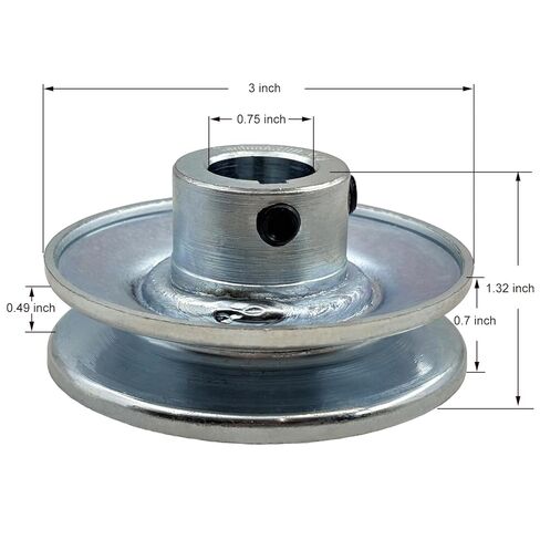 A300-3/4 Single Groove Web Sheaves, v Belt Pulley 3/4 inch bore 3" OD,Motor Pulley Carbon Steel for A 4L 3L V-Belts in Saudi Arabia