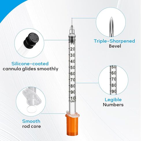 حقنة 1 مل 30 قياس 1/4 بوصة 6 مم، معبأة بشكل فردي، 50 عبوة in Kuwait