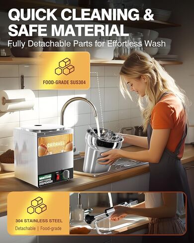 WantJoin Nacho Cheese Dispenser with Pump - 4.6QT Commercial Stainless Steel Warmer with 86-185°F Temperature Control for Hot Fudge, Caramel & Sauces in Saudi Arabia