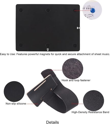 Tissting Adjustable Marching Lyre Stand for Saxophone Flute Piccolo, Universal Arm Mounted Music Holder with Magnetic Sheet for Band Performances and Practice in Saudi Arabia