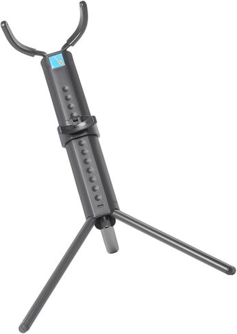 YARNOW Tenor Saxophone Stand Portable Foldable Saxophone Rack Black with Blue Case, Creative Sax Holder for Tenor Sax Storage and Display in Saudi Arabia