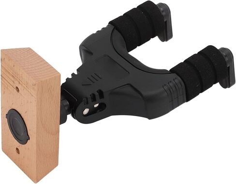 Guitar Wall Mount Holder Bracket Self Locking Wood Colour Applicable Scene in Saudi Arabia