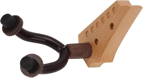 Guitar Wall Mount Holder Stand Hanger Bracket Banjo Ukulele Display Beech Wood Metal Natural Decoration Wood Colour (Creative Electric Guitar Head Model) in Saudi Arabia