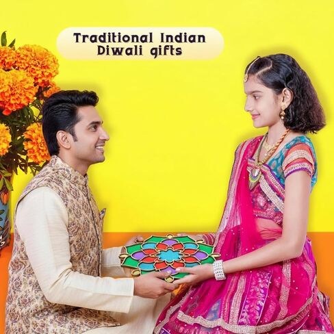 9 Pcs 7" 9" 11" Diwali Rangoli Mats for Decoration Wooden Rangoli Stencils DIY Floral Diwali Party Decorative Plates Wood Mandala Kit with Sand for Home Festivals Supplies (Style 2) in Saudi Arabia