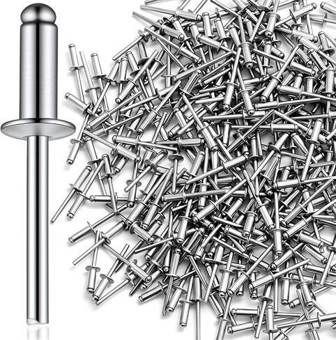 300 جهاز كمبيوتر شخصى 1/4 "× 5/8" كبير شفة البوب ​​المسامير العمياء الألومنيوم المسامير العمياء شفة قطر 1/4 "الألومنيوم الجسم الصلب مغزل برشام للسيارات المعدنية DIY المتحمسين لوحات هشة الحالات in Saudi Arabia