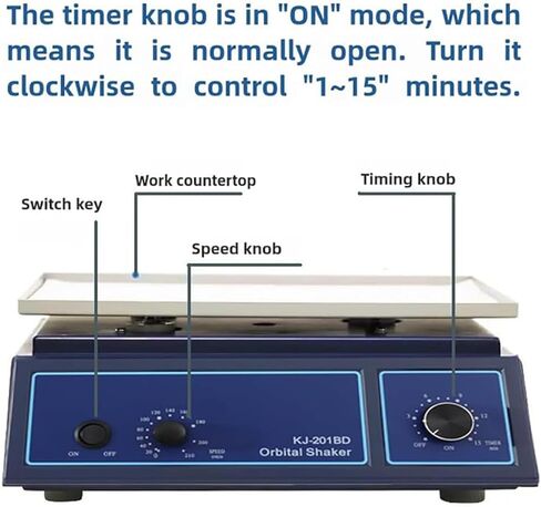 Orbital Shaker, Laboratory Shaker Mixer with Platform, Horizontal Rotating Shaker, 0 to 210RPM Adjustable Speed,for Precision Mixing in The Laboratory in Saudi Arabia