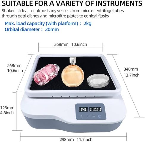 Laboratory Orbital Shaker Mixer, Digital Orbital Shaker, Laboratory Rotary Shaker, 40-200rpm Adjustable, LED Digital Display Orbital Rotary Shaker with Timing Mode in Saudi Arabia