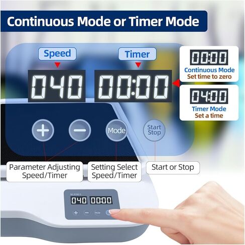 Adjustable Speed 40-200rpm Orbital Shaker LED Digital Display Horizontal Swing Shaker Maximum Load Capacity 2kg Easy to Clean in Saudi Arabia