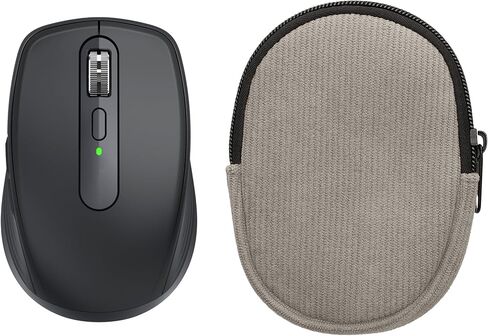 kwmobile Mouse Case for Logitech MX Anywhere 3 / Anywhere 3S Carry Case - Protective Carry Pouch for Bluetooth Mouse - Soft Neoprene Protection - Vintage Blue in Saudi Arabia