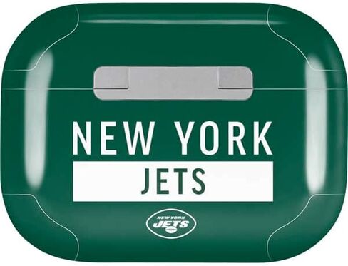 غلاف صوتي من Skinit متوافق مع Apple AirPods Pro (الجيل الثاني، 2022) - تصميم سلسلة الأداء الأخضر NFL New York Jets المرخص رسميًا in Saudi Arabia