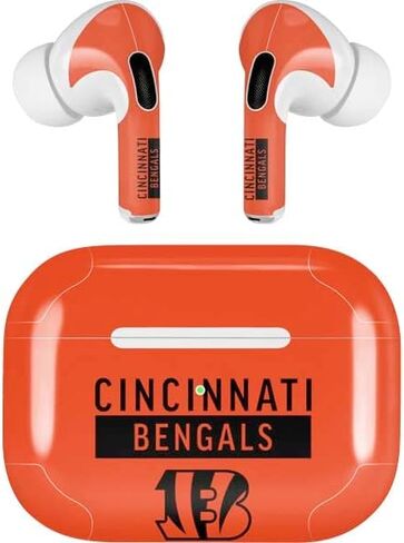 Skinit Decal Audio Skin Compatible with AirPods Pro 2nd Gen - Officially Licensed NFL Cincinnati Bengals Orange Performance Series Design in Saudi Arabia