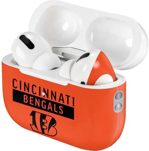 Skinit Decal Audio Skin Compatible with AirPods Pro 2nd Gen - Officially Licensed NFL Cincinnati Bengals Orange Performance Series Design in Saudi Arabia