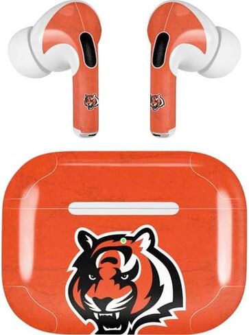 Skinit Decal Audio Skin Compatible with AirPods Pro 2nd Gen - Officially Licensed NFL Cincinnati Bengals Orange Performance Series Design in Saudi Arabia