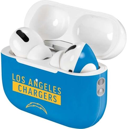 غلاف صوتي من Skinit متوافق مع Apple AirPods Pro (الجيل الثاني، 2022) - تصميم سلسلة الأداء الأزرق المرخص رسميًا من NFL Los Angeles Chargers in Saudi Arabia