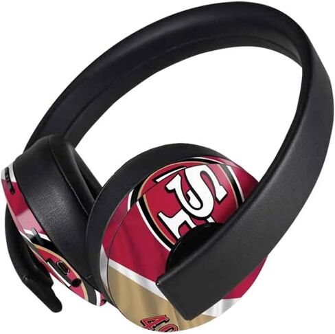 غلاف صوتي من Skinit متوافق مع سماعة الرأس اللاسلكية Playstation 4 Gold - تصميم مرخص رسميًا من NFL San Francisco 49ers in Saudi Arabia