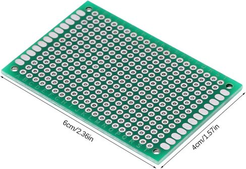 10 Pcs Double Sided PCB Board Prototype Kit for DIY Soldering, Universal Printed Circuit Board for DIY and Electronic Project, 4 X 6cm in Saudi Arabia