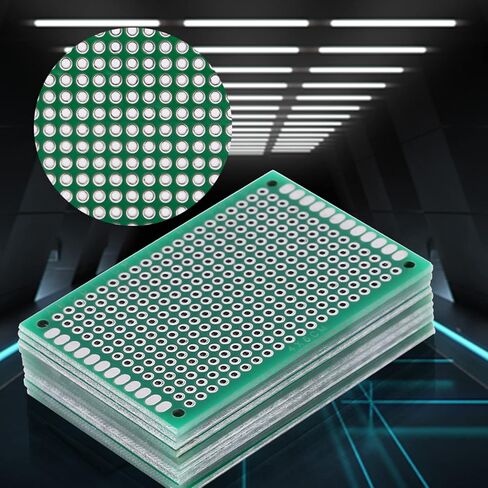 10 Pcs Double Sided PCB Board Prototype Kit for DIY Soldering, Universal Printed Circuit Board for DIY and Electronic Project, 4 X 6cm in Saudi Arabia