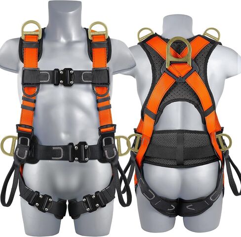 TT TRSMIMA Safety Harness Fall Protection Upgrade 4 Quick Buckles Construction Full Body Harness 6 Adjustment D-ring in Saudi Arabia