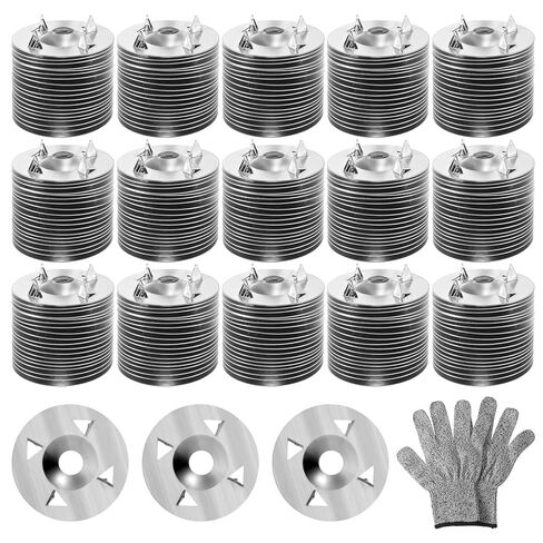 700 قطعة من غسالات تثبيت الألواح الإسفنجية، أجهزة تثبيت عازلة من الفولاذ المجلفن مقاس 1-1/8 بوصة لتركيب الألواح مع قفازات مقاومة للقطع in Kuwait