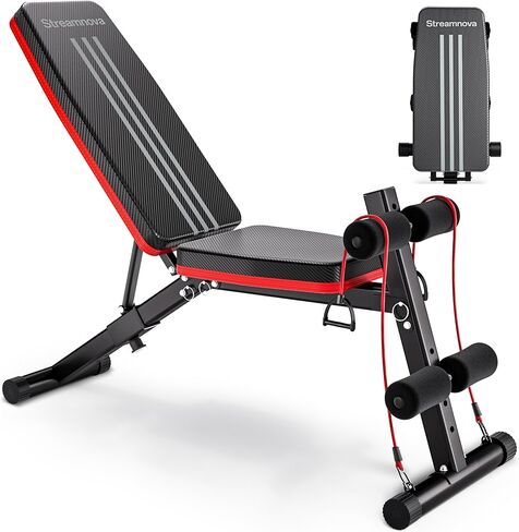Adjustable Weight Bench, Folding Weight Bench for Home Gym, 6 Backrests Adjustable Bench with 1000LBS Weight Capacity for Bench Press Strength Training Exercise in Saudi Arabia