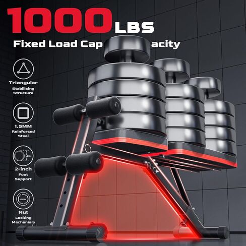 Adjustable Weight Bench, Folding Weight Bench for Home Gym, 6 Backrests Adjustable Bench with 1000LBS Weight Capacity for Bench Press Strength Training Exercise in Saudi Arabia