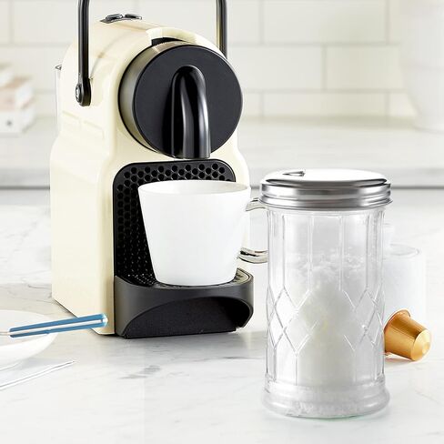 موزع سكر زجاجي سعة 12 أونصة، غطاء علوي من الفولاذ المقاوم للصدأ لسهولة الصب، أداة سكب السكر للسكر والسكر البودرة والبارميزان والقرفة والتوابل in Kuwait