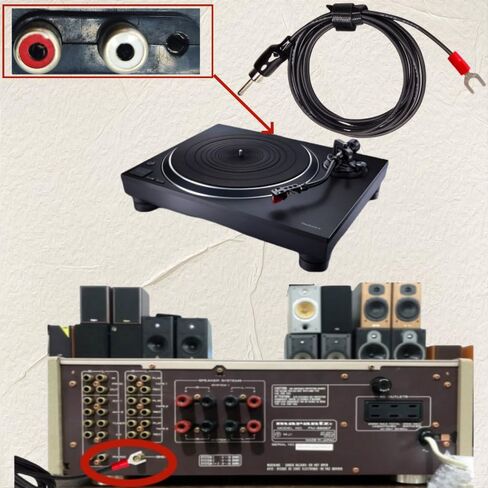 Turntable Ground Wire - 5 Feet Grounding Cable for Technics SL-B200 SL-BD21 SL-BD3 SL-QL5 SL-6 SL-220 Phono Wire in Saudi Arabia