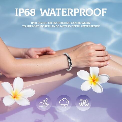 سوار الأحجار الكريمة الذكي - يدعم أوضاع رياضية متعددة، ومراقبة معدل ضربات القلب، وتتبع النوم، وتيك توك المنشط بالإيماءات، وبطارية تدوم 5 أيام، وسوار ذكي (أسود) in Kuwait