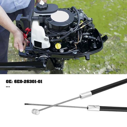 OTOTEC Boat Tiller Arm Throttle Cable 6E0-26301-01 Compatible with Yamaha Compatible with Mariner 4 hp 5 hp 2 Stroke 6E0 in Saudi Arabia