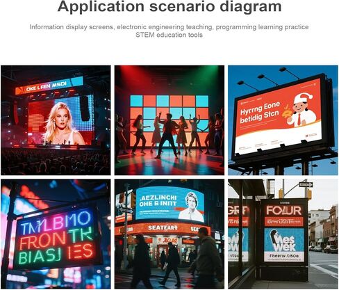 لوحة مصفوفة LED RGB مقاس 64x64 P3.0 - شاشة LED كاملة الألوان 4096، واجهة HUB75 لـ Raspberry Pi/Arduino Mega/Pico in Kuwait