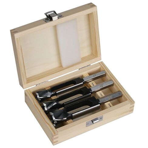 Wood Plug Cutter Set 3PCS, Tenon Dowel Cutter Hex Shank, Inner Dia 3/8'', 1/2'', 5/8'' Tenon Maker Dowel Cutting Tools, Drill Bits for Woodworking Furniture Making in Saudi Arabia